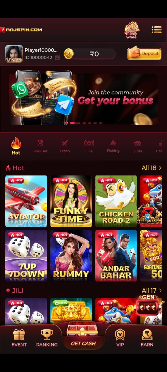 Rajspin Game daily reward bonus and jackpot games